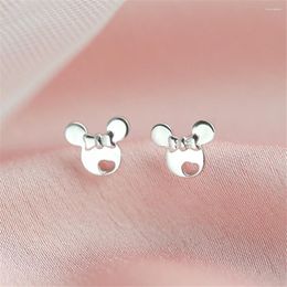 Stud Earrings Mini Bow Tie Mouse Earing For Women Kids Cute Small Animal Ear Studs Pendientes Cartoon Movie Jewellery Wholesale