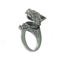 Vintage Silver Plated Rings For Men Compartment Locket Coffin Ring Punk Fashion Viking Guard Animal Jewellery Party Gift ClusterClus5566304