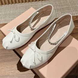 Casual Shoes Designer shoes Women Leather Ballet Flats Crystal Lovely Round Toe Party Dress