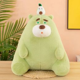 Wholesale cute fruit Bear plush toy orange Avocado bear children's game Playmate sofa throw pillow room decoration