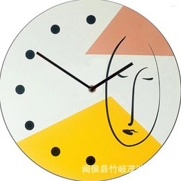 Wall Clocks Generation Upgraded Living Room Circular Clock With Various Unique Patterns Simple And Silent Wooden Decorative