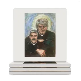 Table Mats Entertaining Father Stone (Father Ted) Ceramic Coasters (Square) Kawaii Pot Animal Tea Cup Holders