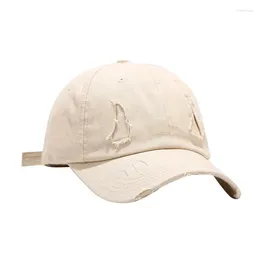 Ball Caps Worn Out Washed Baseball Men's Style Retro Hole Cap Sunshade Hat