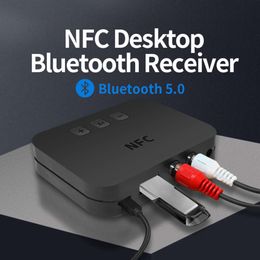 New NFC5.0 Bluetooth Receiver AUX Interface 3.5mm Adapter to Old Speaker 2RCA Audio Amplifier