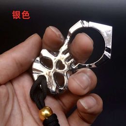 Portable Outdoor Skull Men's And Women's Self Wolf Defense Ring One Handed Tool Breaking Window Escape Finger Tiger 382560