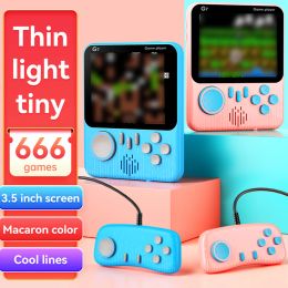Players G7 Classic Retro Video Game Console 3.5" Color Screen BuiltIn 666 Game AV Out Pocket Handheld Game Machine For Kids Gift