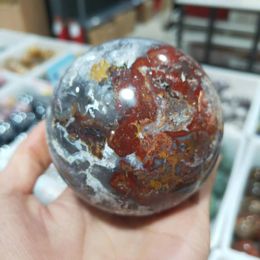 Decorative Figurines Real Natural Mexican Agate Sphere Room Design Indie Jewellery Crystals Balls Aesthetic Decorations Valuable Stones