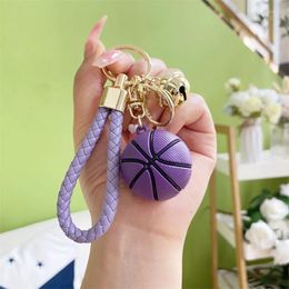 Keychains Creative Resin Basketball Key Chain Exquisite Cute Small Gift Fashion Trend Schoolbag Pendant Wholesale