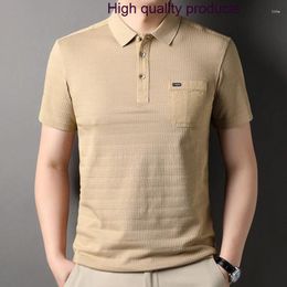 Men's Polos Solid Summer Colour Polo Shirts Luxury Short Sleeve Cotton Casual Male T-shirts High Quality Washing Man Tees 3XL