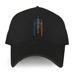 Ball Caps Men's Baseball Cap Sword Art Duo Black Funny Trucker Classic Vintage Hat For Men Dad