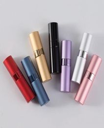 Portable Mini Spray Bottle Portable Aluminium Perfume Bottles Atomizer Travel Refillable Empty Cosmetic Container 7 Colours 8ml YL137100244