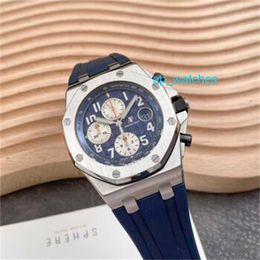 Luxury Audemar Pigue Watches AP Royal Oak Offshore Series Swiss Mens Automatic Mechanical Watch 42mm Steel Date Display Timing Function Waterproof Luminous FUN G8U