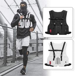 New Multi-function Tactical Vest Outdoor Sports Fitness Men Protective Tops Vest Zipper Pockets Waist Bag T200113190H