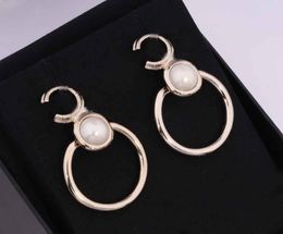 2024 Luxury quality charm drop earring with nature shell beads in 18k gold plated round shape have stamp box PS3646