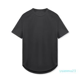 lu Outdoor Men's Sport T Shirt Mens Quick Dry Sweat-wicking Short Top Men Wrokout Short Sleeve