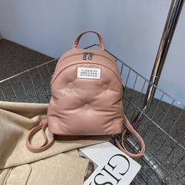 Margiela Backpack Designer Bags Women Soft Leather Backpacks Pillow Button Bag Luxury Handbag