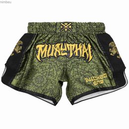 Men's Shorts W14 match Muay Thai pants fighting shorts fitness Sanda training boxing suit sanda 240226