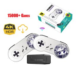 Players Mini Game Stick 4K 15000 Games Lite 64G Retro Video Gaming Console 2.4G Wireless Control Emulator for PS1/SNES/MAME/Arcade Gift
