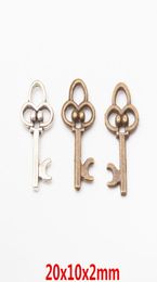 200pcs 2010MM Silver Colour antique bronze small key charms Indian pendant for bracelet earring necklace diy Jewellery making3693079