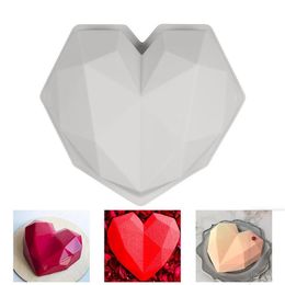 Diamond Heart-shaped Silicone Cake Mould Oven Safe Baking Cake Plate Chocolate Cake Dessert Valentine's Day Mousse Mould