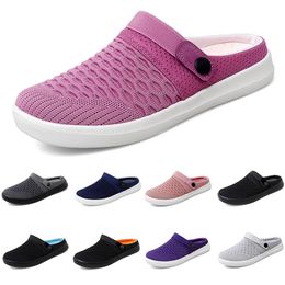 2024 Mesh Slippers Cushion Slip-On summer Women Walking Shoes black pink purple GAI Platform Slippers Wedge Female Sneaker size 36-45