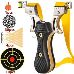 Hunting Slingshots Metal Aiming Slingsshot Double Layer Thickened Grip Powerful Shooting Slingshot Outdoor Hunting and Archery Catapult Accessories YQ240226