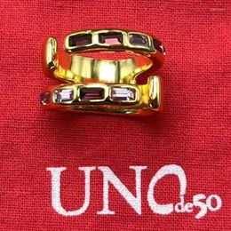 Cluster Rings 2024UNODE50 European And American Product Selling High Quality Gem Ring Women's Romantic Jewellery Gift Bag