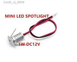 Downlights Super Mini 1W DC12V LED Cabinet Light Downlight Bar Warm White Cool Aluminium Home light 10pcs YQ240226