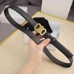 Belts Fashion Smooth Buckle Belt Retro Design Thin Waist Belts for Men Womens Width 2.5CM Genuine Cowhide 12 Color Optional High Quality 90-115cm YQ240226