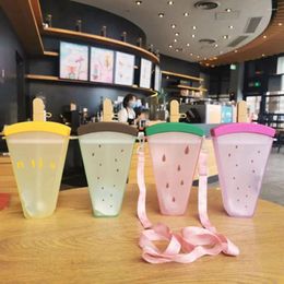 Water Bottles Popsicle Cup Kids Drinking Bottle For School Juice Milk Tea Ice Cream Drinkware