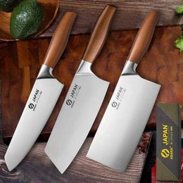 Kitchen Knives Japanese Kitchen Knife Meat Fish Slicing Vegetable Cutter Butcher Cleaver Sashimi Cooking Utility Knife Professional Chef Knives Q240226