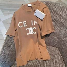 2024 Versione sportiva T-shirt Avanzata Estate Donna Selin Lettera Stampa Corta Allentata Donna Casual Coppia Moda Tutto Semplice Tendenza Mezza manica