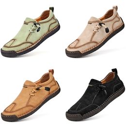 men casual shoes leather black white green brown beige mens trainers sports sneakers size 40-45 GAI