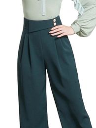 Stage Wear 2024 Latin Dance Pants Women's Dancing High Waist Trousers Modern Ballroom F2093