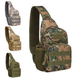 Outdoor Tactical Hiking Bag Army Shoudler Bag Water Molle camping Bags Chest Body Sling Single Shoulder Backpack1250U