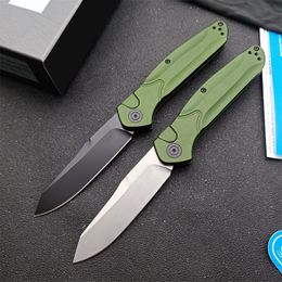 3Models 9400/9400BK AUTO Osborne Folding Knife 3.4" S30V Black/Satin Plain Blade Green Aluminium Handles BM 940 BM940 940s Automatic Knives EDC Tools