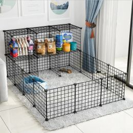 Pens Foldable Detachable DIY Pet Fence Metal Wire Dog Cat Large Exercise Place Cage Indoor Playpen Kennel House for Puppy Rabbits