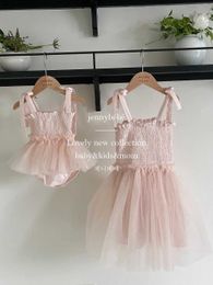 Family Matching Outfits Family Matching Clothes Summer Lace Dress Baby Girl Sleeveless Dress Baby Girl Bodysuit Baby Girl One-piece Sisters Look