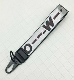 Fashion White Luxury Keychains Brand Key Rings Clear Rubber Keys Ring Classic Men Women Canvas Keychain Embroidery Letters Pendant9531153
