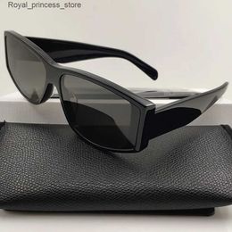 Sunglasses 2023 Square Retro Black Acetate Shades Women Sunglasses For Brand Designer Trending Hot Products Fashion For Sun Glasses UV400 Q240226