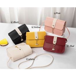 New Fashion Contrast Color Leather Crossbody Bags For Women Small Handbag 2023 Simple Shoulder Messenger Bag Ladies Bags