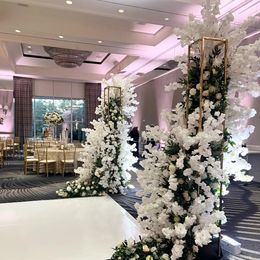 Wedding arch decoration artificial flowers, silk hydrangeas, white branches, cherry blossoms, home decoration, 140 heads, 50 -60