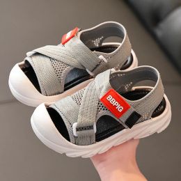 Sneakers 2022 Summer New Style Boys Sandals Soft Sole Nonslip Baby Beach Shoes Girls Children Fashion Sandalias 210 Years Kids Zapatos