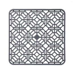 Table Mats Silicone Pad Durable Bowl Drain Stainless Steel Multicolor Kitchen Grid Dish Drying Farmhouse Sink Protector Mat Heat Resistant