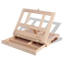 Clipboards Wooden Table Easel for Painting Artist Kids Sketch Drawer Box Portable Desktop Laptop Accessories Suitcase Paint Art Multiuse