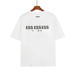 Essen Tialsweatshirts Men's T-shirt Designer Short Sleeved American High Street Graphic Tee Minimalist Top Letter Print Summer Loose Casual Youth Clothing 651