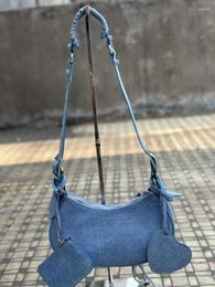 Evening Bags 2024 With The Same Paragraph Diamond Drill Denim Car Bag Hipster Wild Ride Cross Female Tide Heavy Work