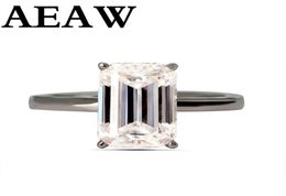 Wedding Rings Luxury 3carat Ring Solid 10K White Gold Engagement Ring Emerald Cut Lab Grown Diamond Wedding Ring For Women 2208293483718