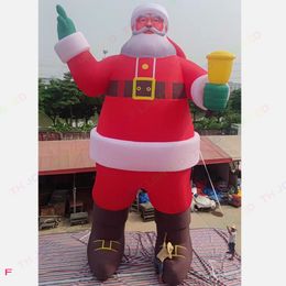 wholesale free ship outdoor games & activities 12mH (40ft) With blower Giant Inflatable Santa Claus with led light Christmas Decoration Santa