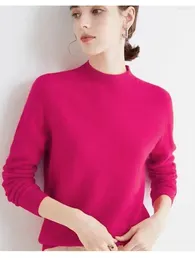 Women's Sweaters Women Brand Cashmere Sweater Winter Warm Wool Loose Large Size Top Half Turtleneck Knitted Pullover